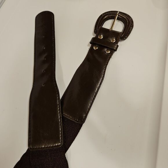 Accessories - Plus Size Dark Brown Elastic Stretch Belt  sz 2X-3X